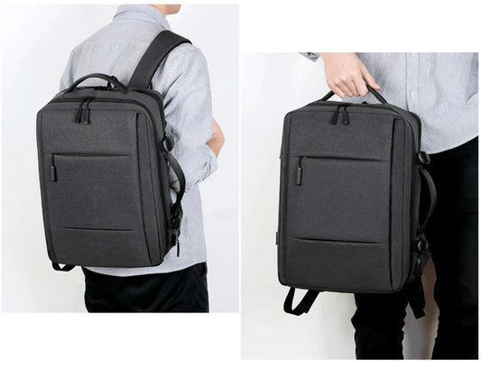 Waterproof Travel Backpack Large Capacity Expandable USB Port Ideal for Commutes & Long Trips